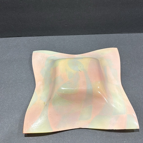 African Glass Bowl Reverse Image, Vtg - Picture 2 of 2